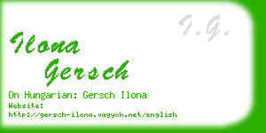 ilona gersch business card